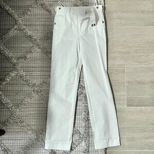 Helmut Lang Women's White and Cream Trousers